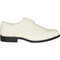 Bravo Mens Classic Plain Square Toe Shiny Patent Tuxedo Dress Shoe in Ivory