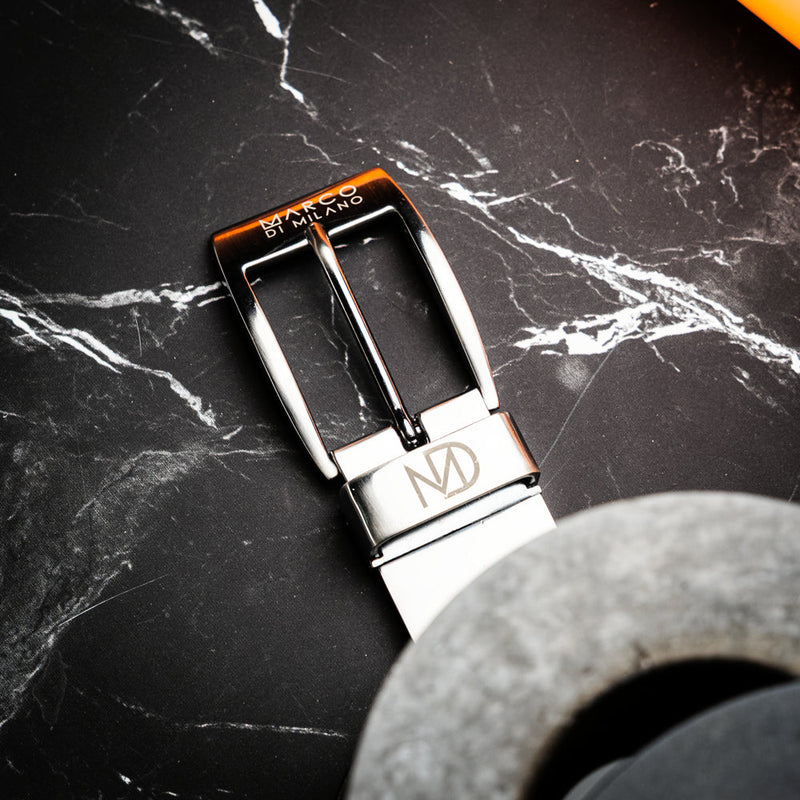 Marco Di Milano Alessio Black Leather Belt Loafer