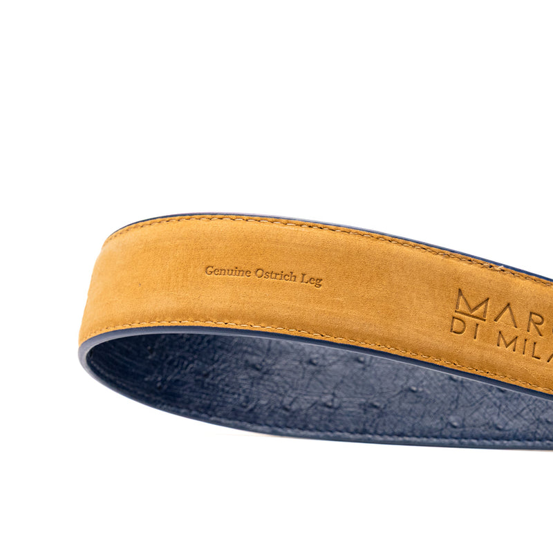 Marco Di Milano Alessio Belt Navy Leather Loafer