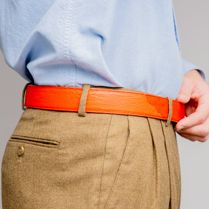 Marco Di Milano Alessio Orange Leather Belt Shoe