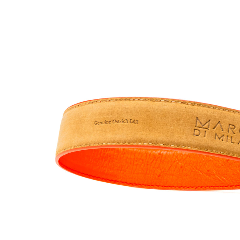 Marco Di Milano Alessio Orange Leather Belt Shoe