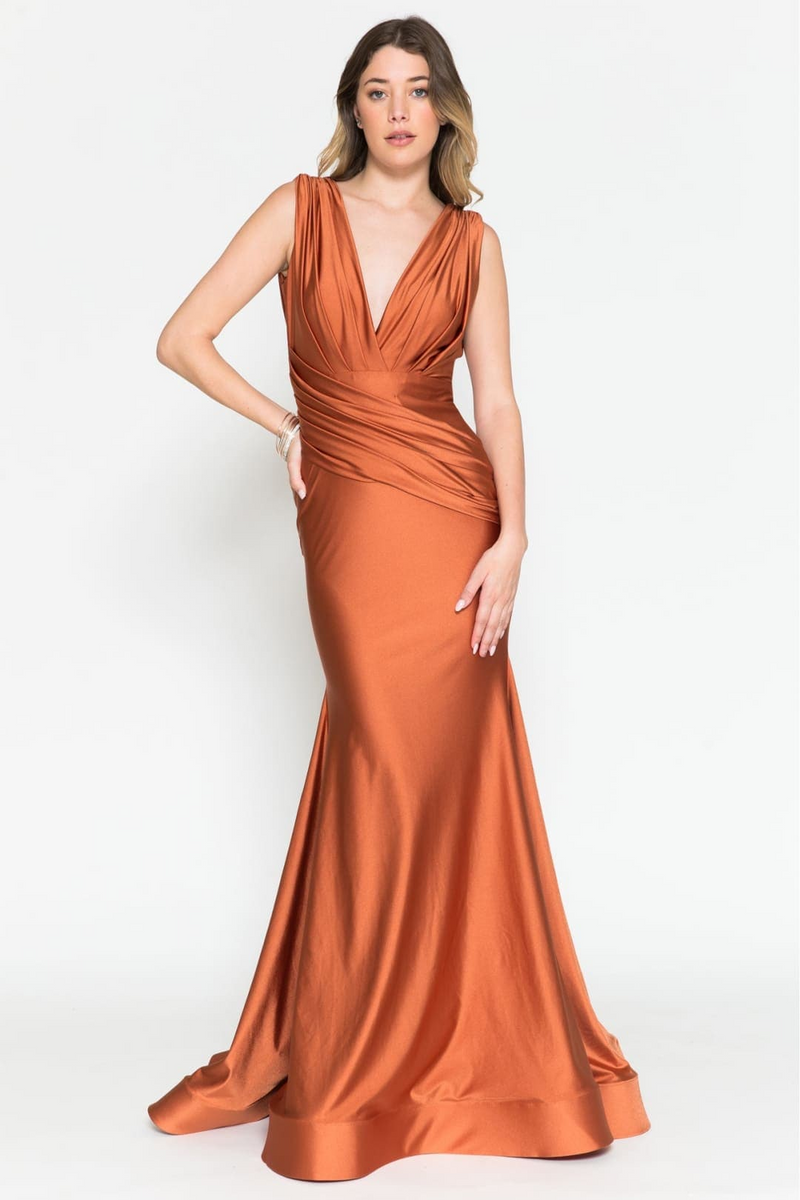 Amelia Couture 370 Sleeveless Bodycon Stretchy Bridesmaids Dress