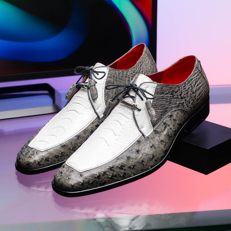 Marco Di Milano Andretti White/Gray Leather Loafer