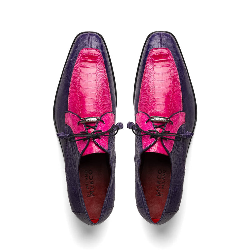 Marco_Di_Milano Andretti: Pink Suede Loafers
