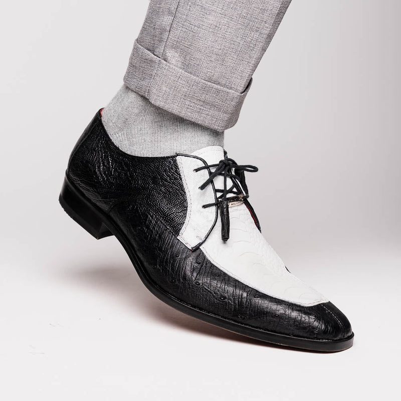 Marco_Di_Milano Andretti: Luxury White & Black Leather Loafers