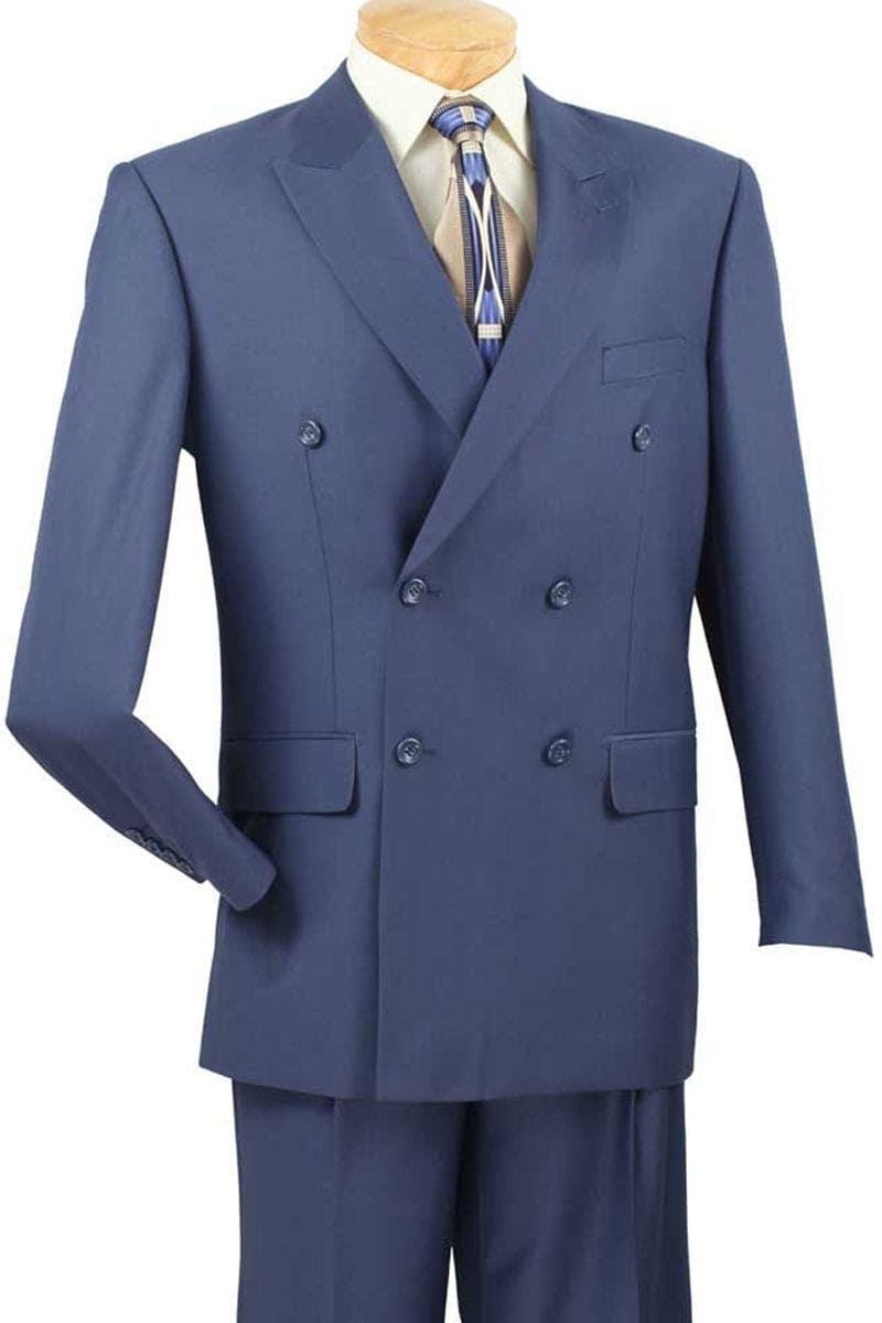 Double Breasted Suit in Blue