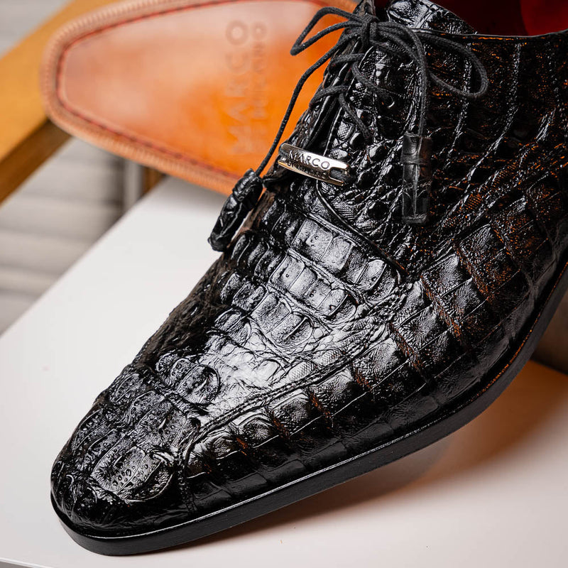 Marco_Di_Milano Apricena Black Leather Luxury Shoe