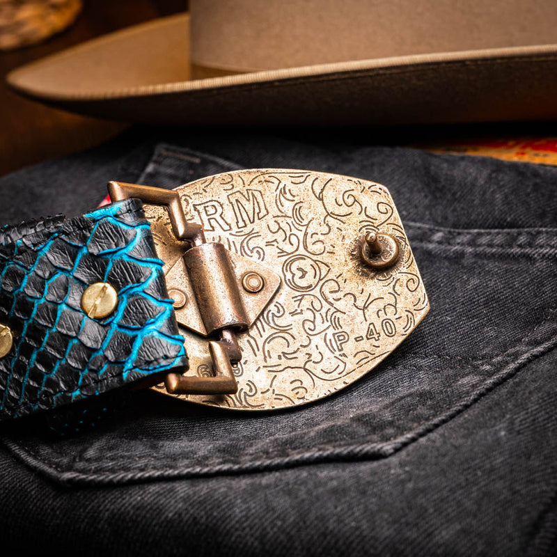 Marco Di Milano Arkansas Belt - Black & Blue Leather Loafers