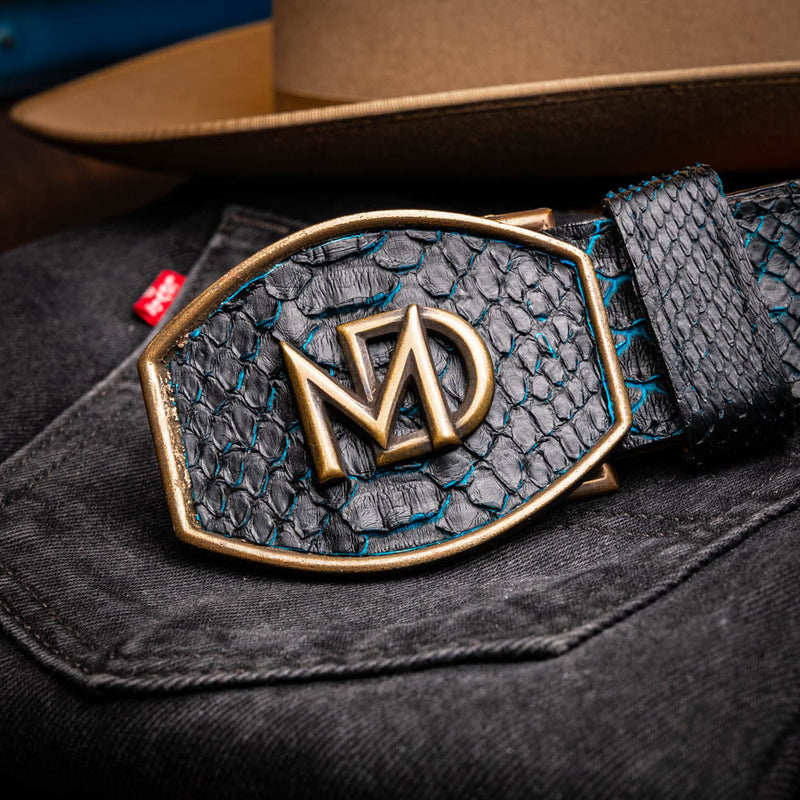 Marco Di Milano Arkansas Belt - Black & Blue Leather Loafers