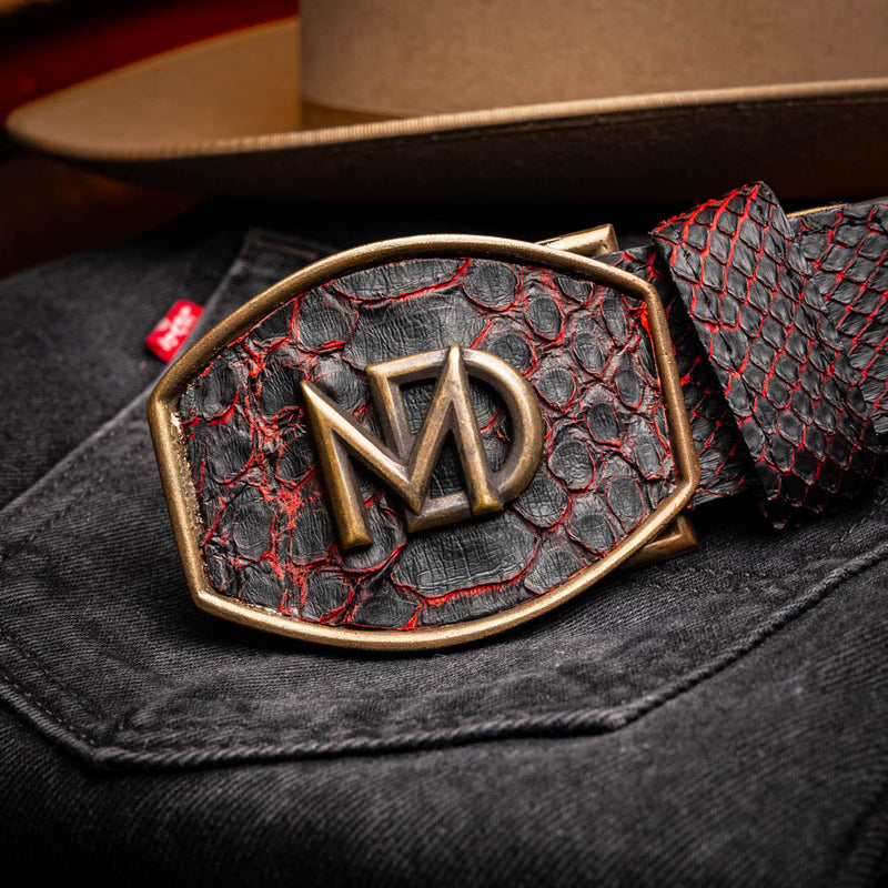 Marco Di Milano Arkansas Black Cherry Leather Belt Shoe