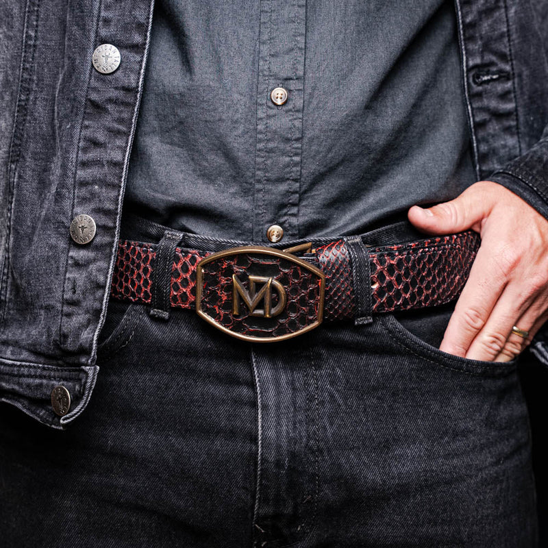Marco Di Milano Arkansas Black Cherry Leather Belt Shoe