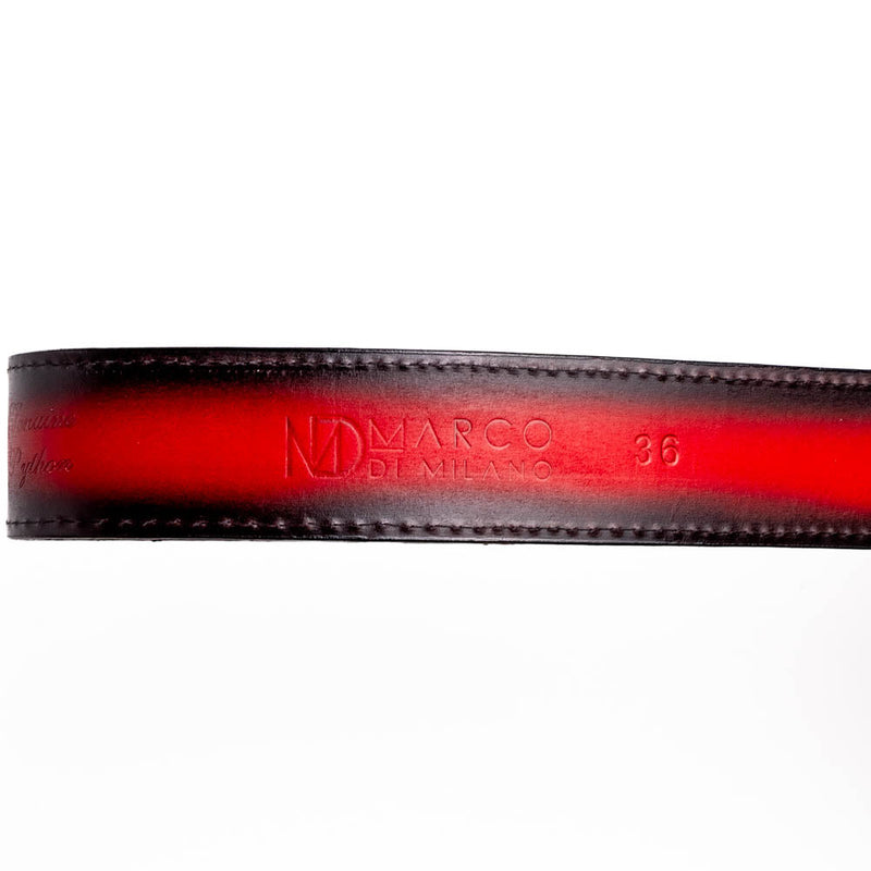Marco Di Milano Arkansas Black Cherry Leather Belt Shoe