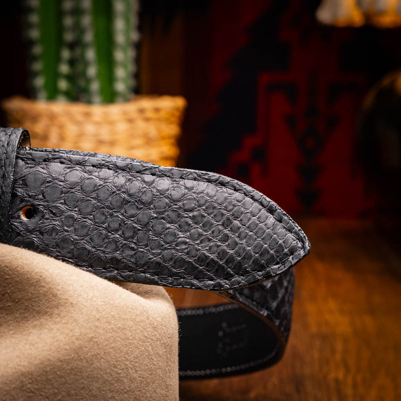 Marco Di Milano Arkansas Black Leather Belt Shoe