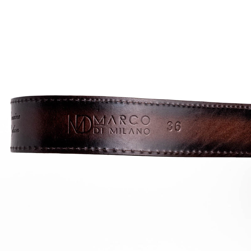Marco Di Milano Arkansas Belt Brown Leather Dress Shoe