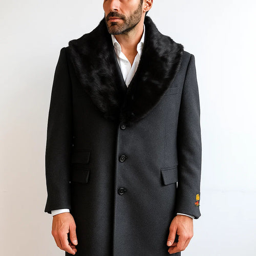 Mens Mid-Length Coats - 3/4 Length Mens Coat