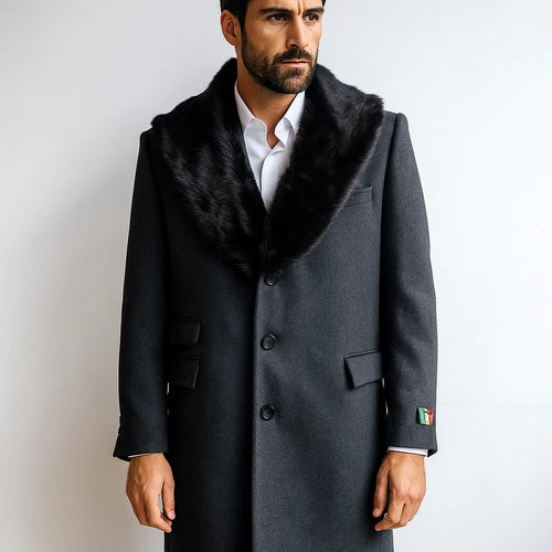 Mens Mid-Length Coats - 3/4 Length Mens Coat