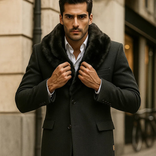 Mens Mid-Length Coats - 3/4 Length Mens Coat