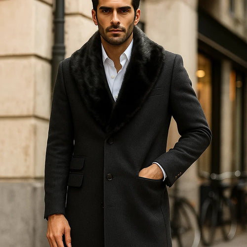 Mens Mid-Length Coats - 3/4 Length Mens Coat