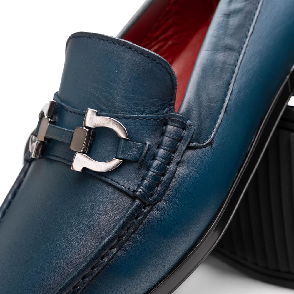 Atrani Navy Calf Bit Loafer