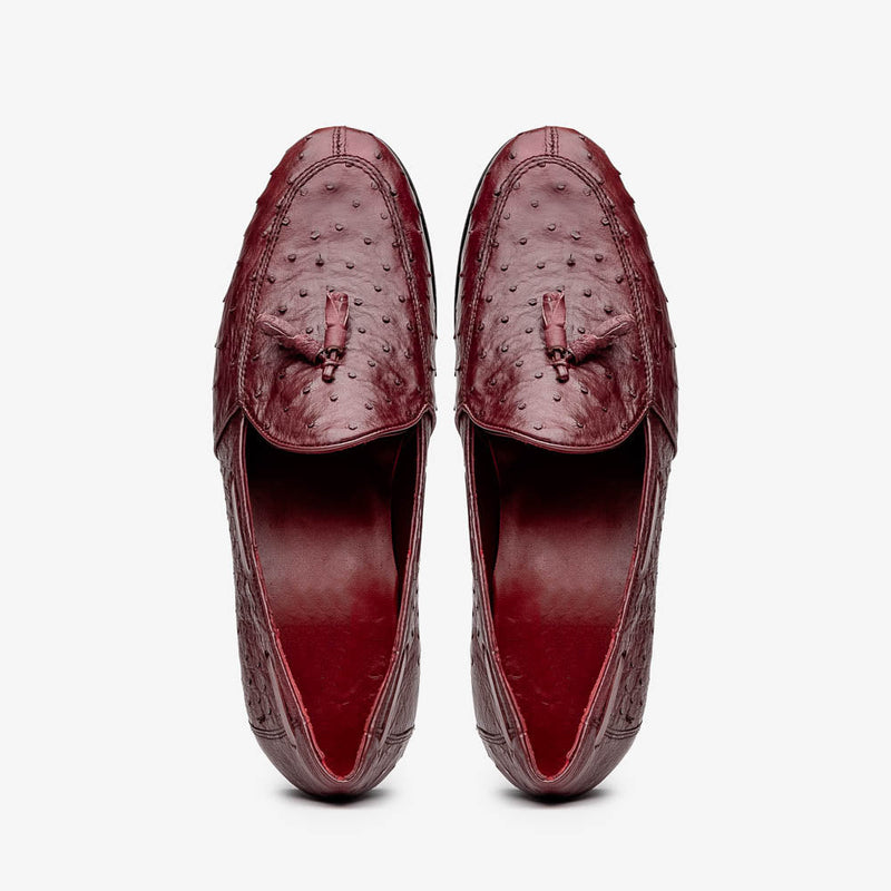Aubiere Wine Ostrich Loafer