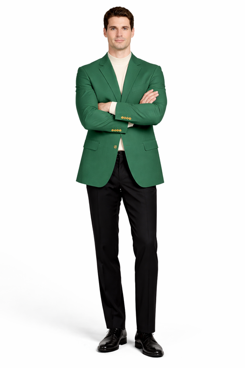 Augusta Green Blazer Men's Classic Brass buttons Blazer Sport Jacket