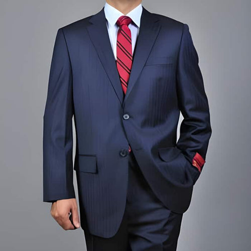 Mens Blue Wool Suit - Any Brand Style Size