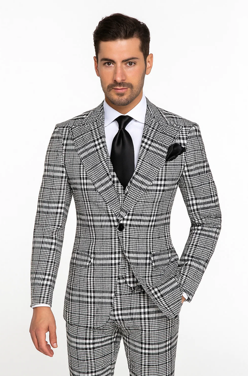 One Button 3 Piece Suit