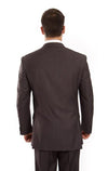 Grey 100% Wool Stripe 2 Button Suit