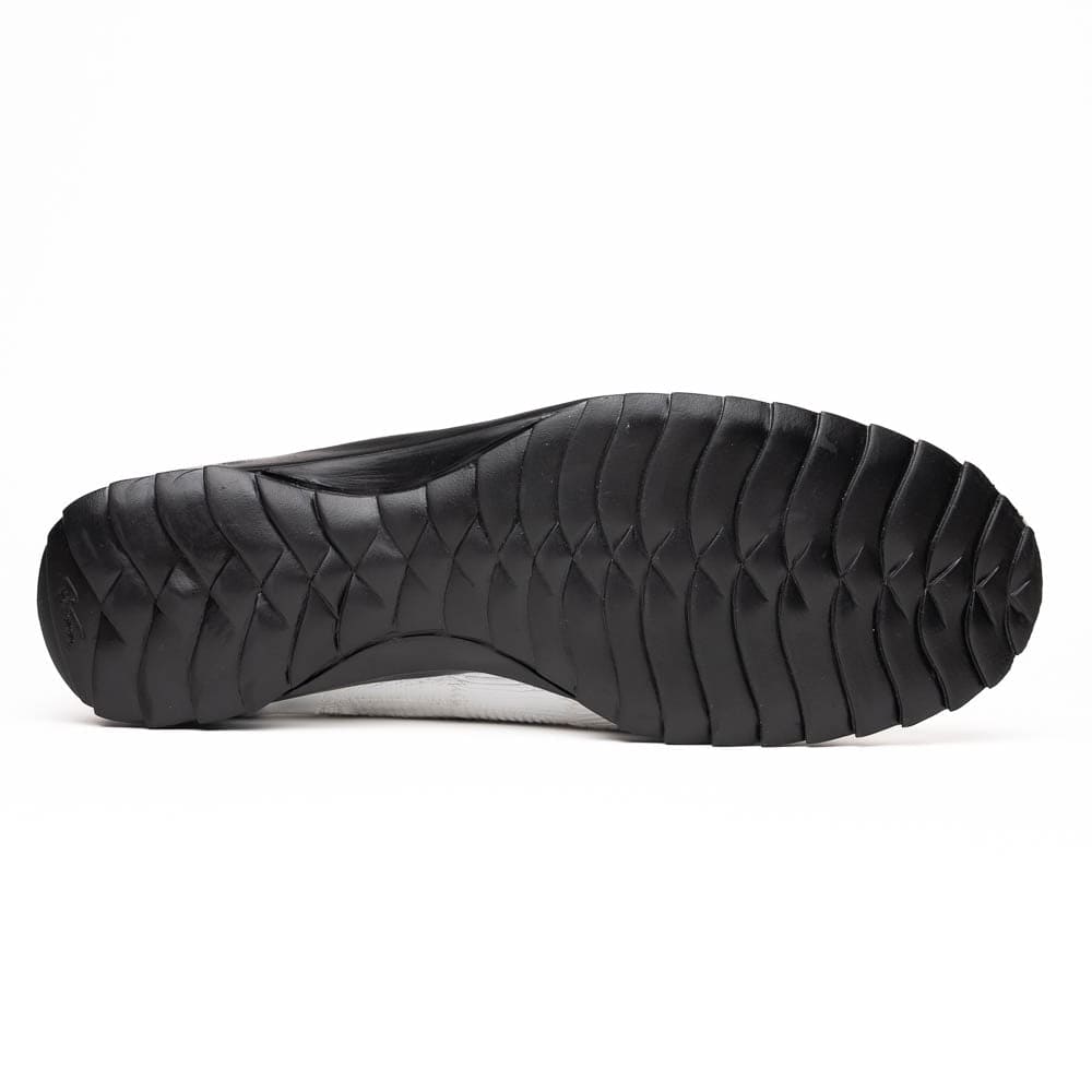 Marco Di Milano Bari White Lizard Patchwork Sneakers
