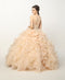 Juliet 1418 Beaded Sweetheart Organza Quinceanera Ball Gown