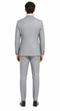 Bevagna Collection - Light Gray 100% Virgin Wool Regular Fit Pick Stitched 2 Piece Suit