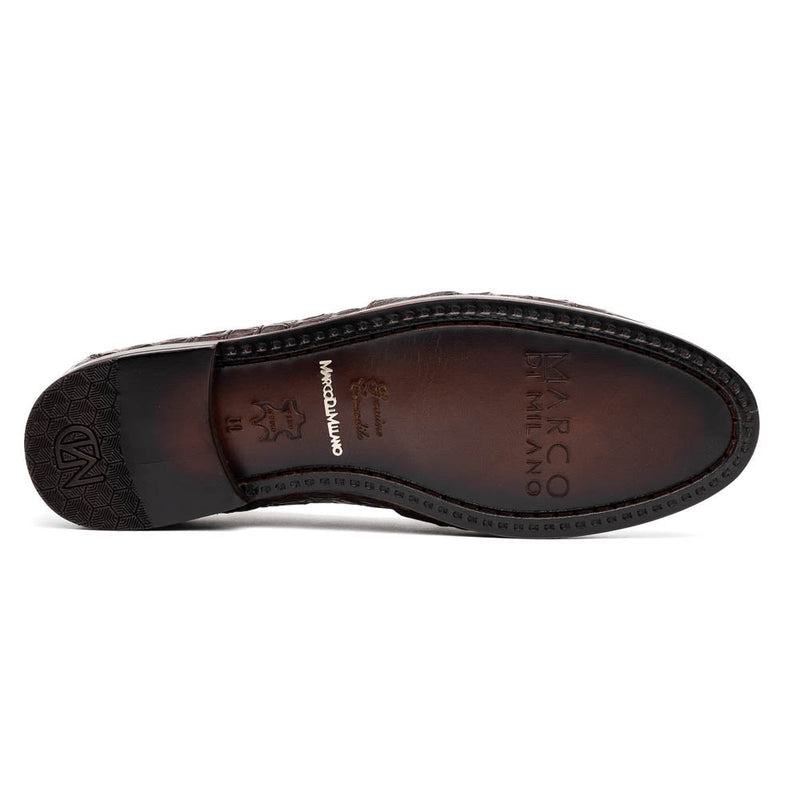 Marco Di Milano Bianchi Brown Leather Luxury Shoe