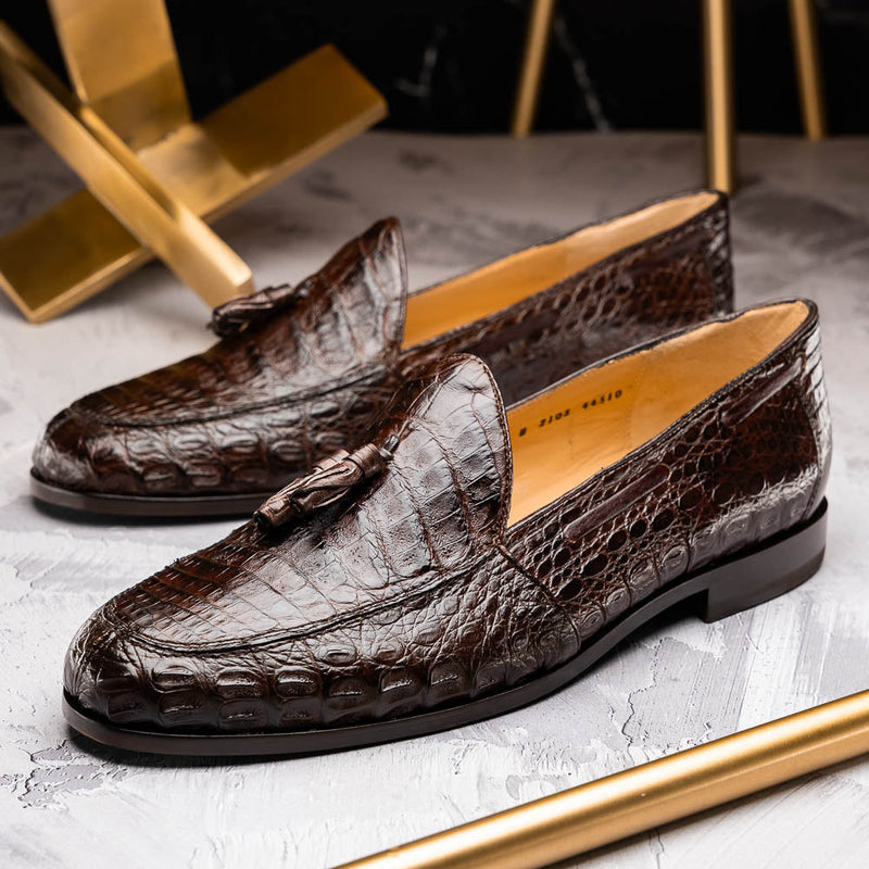 Marco Di Milano Bianchi Brown Leather Luxury Shoe