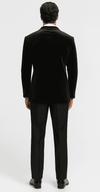 Big and Tall Velvet Blazer in Color Black  - Sportcoat  Rhinestone-Embedded  Stacy Adams $179