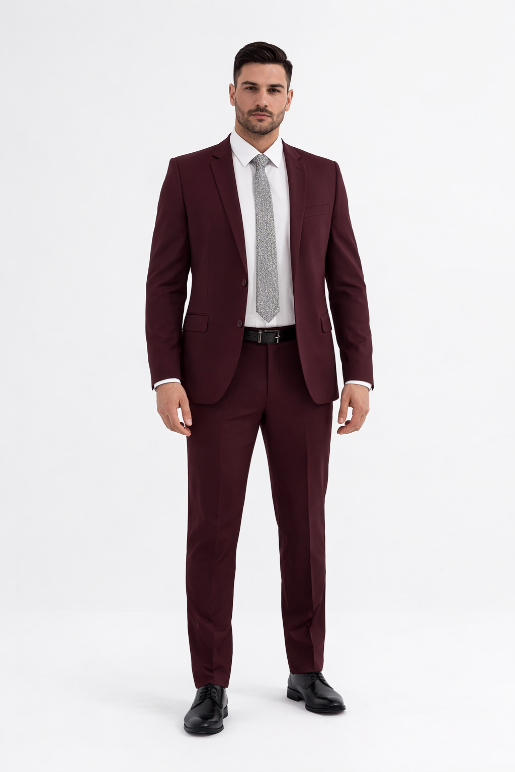 Big Size - Burgundy Suit