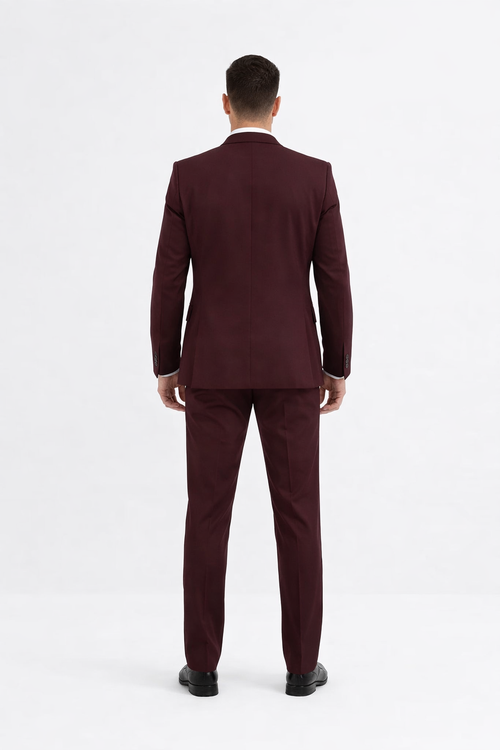 Big Size - Burgundy Suit