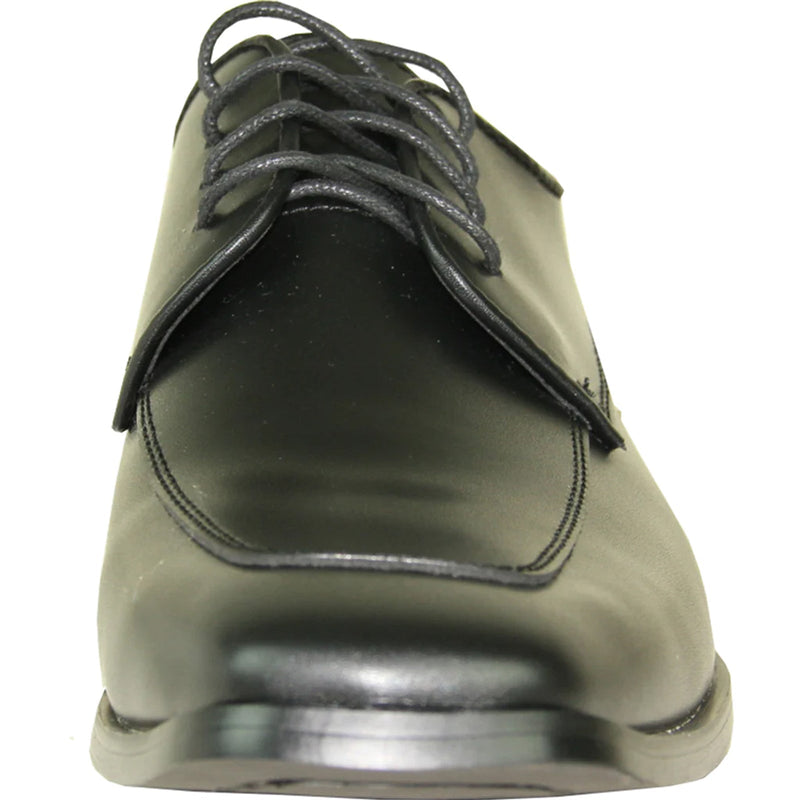 Bravo Mens Classic Moc Toe Tuxedo Prom Shoe in Black