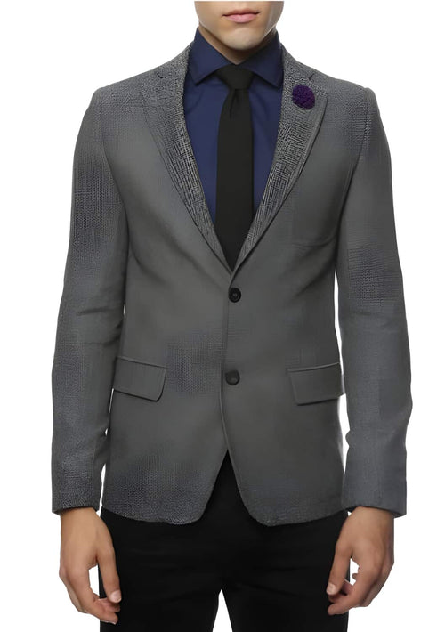 Black And White Tweed Blazer - Gray Herringbone Sport Coat - Slim Fit Men's BlazerNavy Tweed Blazer - Mens Navy Tweed Jacket - Winter - Fall Fabric Tweed Pattern Wool Fabric