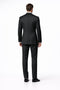 Mens Designer Parker Classic Wool Tuxedo in Black