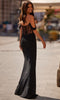La Femme 32650 Rhinestone Illusion Evening Gown