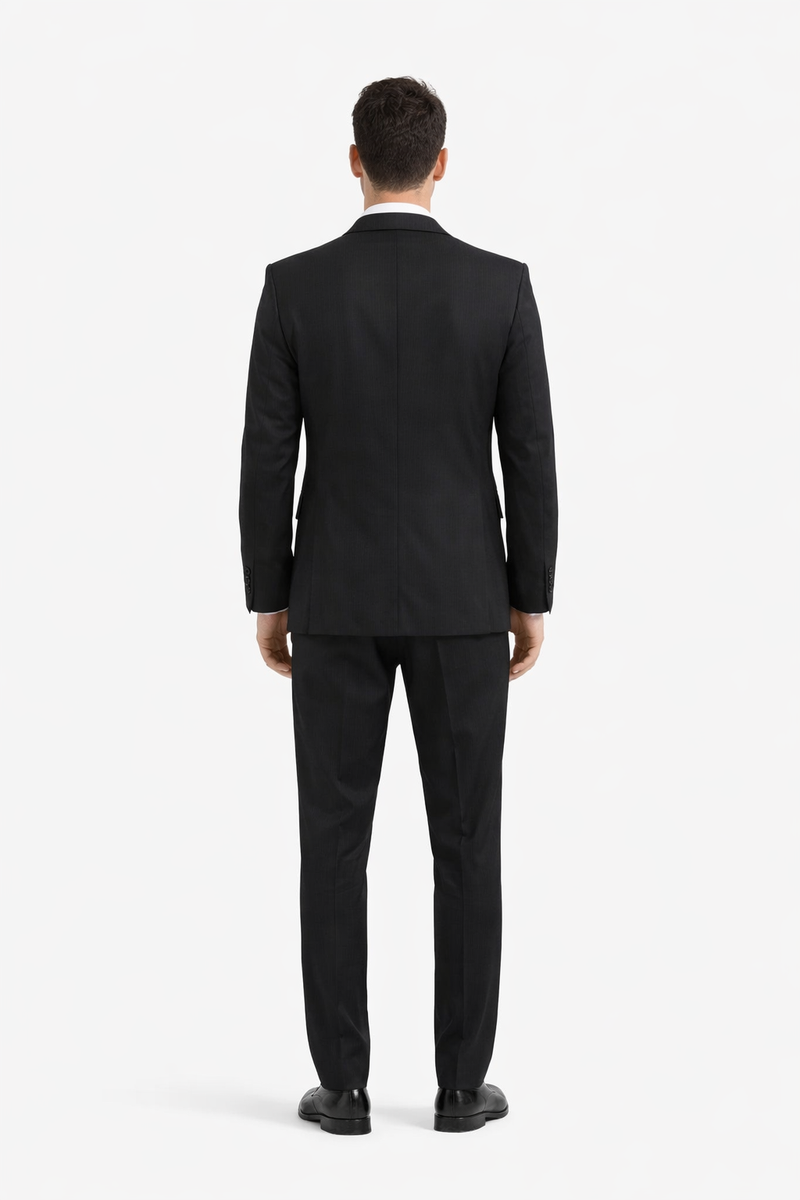 Black Suit Gray Vest