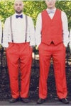 Black Suit With Red Vest and Tie Set - AlbertoNardoniStore