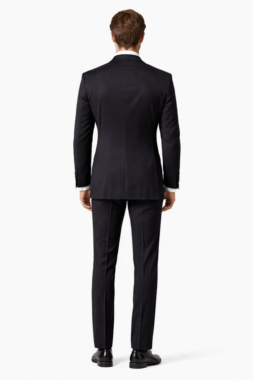 Men’s Designer Double Breasted Tuxedo in Black – Luxury Formal Suit