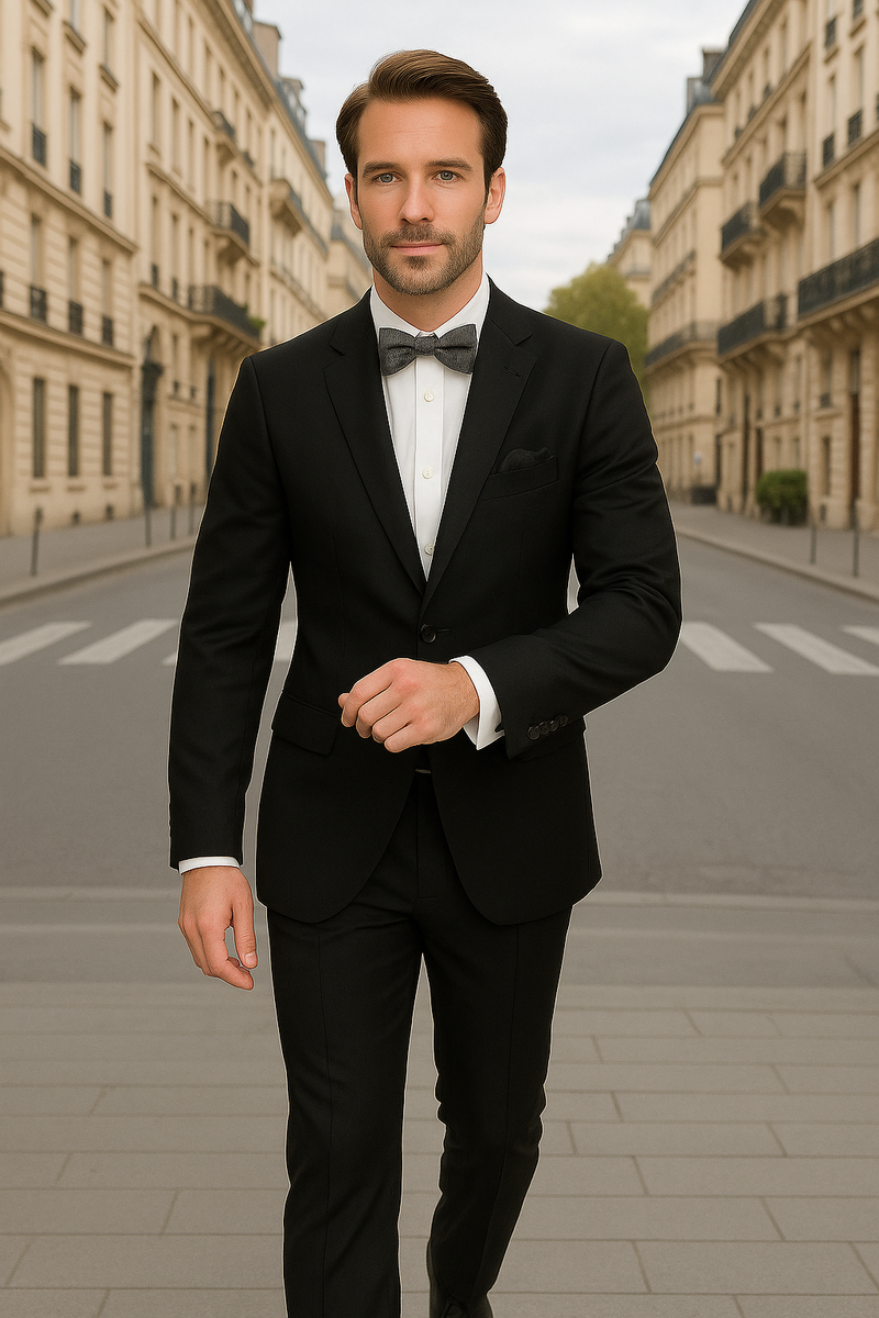 Statement Men's 3 Piece 100% Wool Modern Fit Suit - Subtle Textured