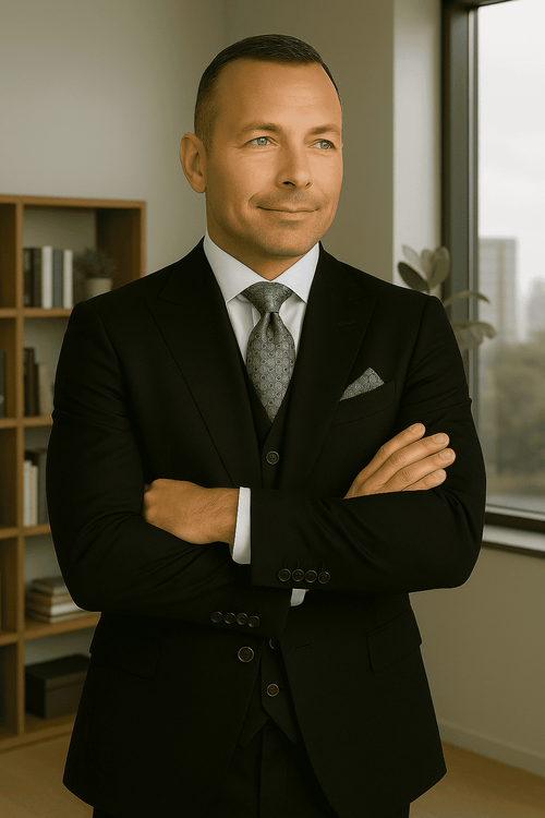 Wool Suit - Italian Made Business Suit by Statement Men's 3 Piece 100% Wool Fashion Suit - Bold Colors