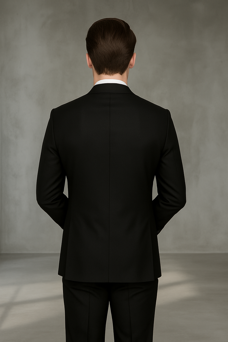 Statement Men's 3 Piece 100% Wool Modern Fit Suit - Subtle Textured
