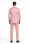 Men's Designer Double Breasted Wool Suit in Blush Pink