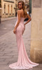 La Femme 33019 Rhinestone Embellished Strapless Prom Gown