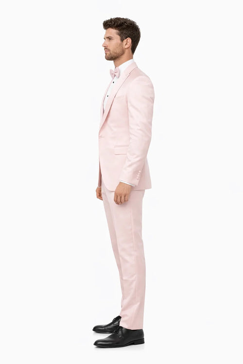 Blush Suit - Pink Tuxedo Suit - Prom Wedding Tuxedo Vested Suit