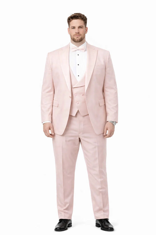 Blush Suit - Pink Tuxedo Suit - Prom Wedding Tuxedo Vested Suit